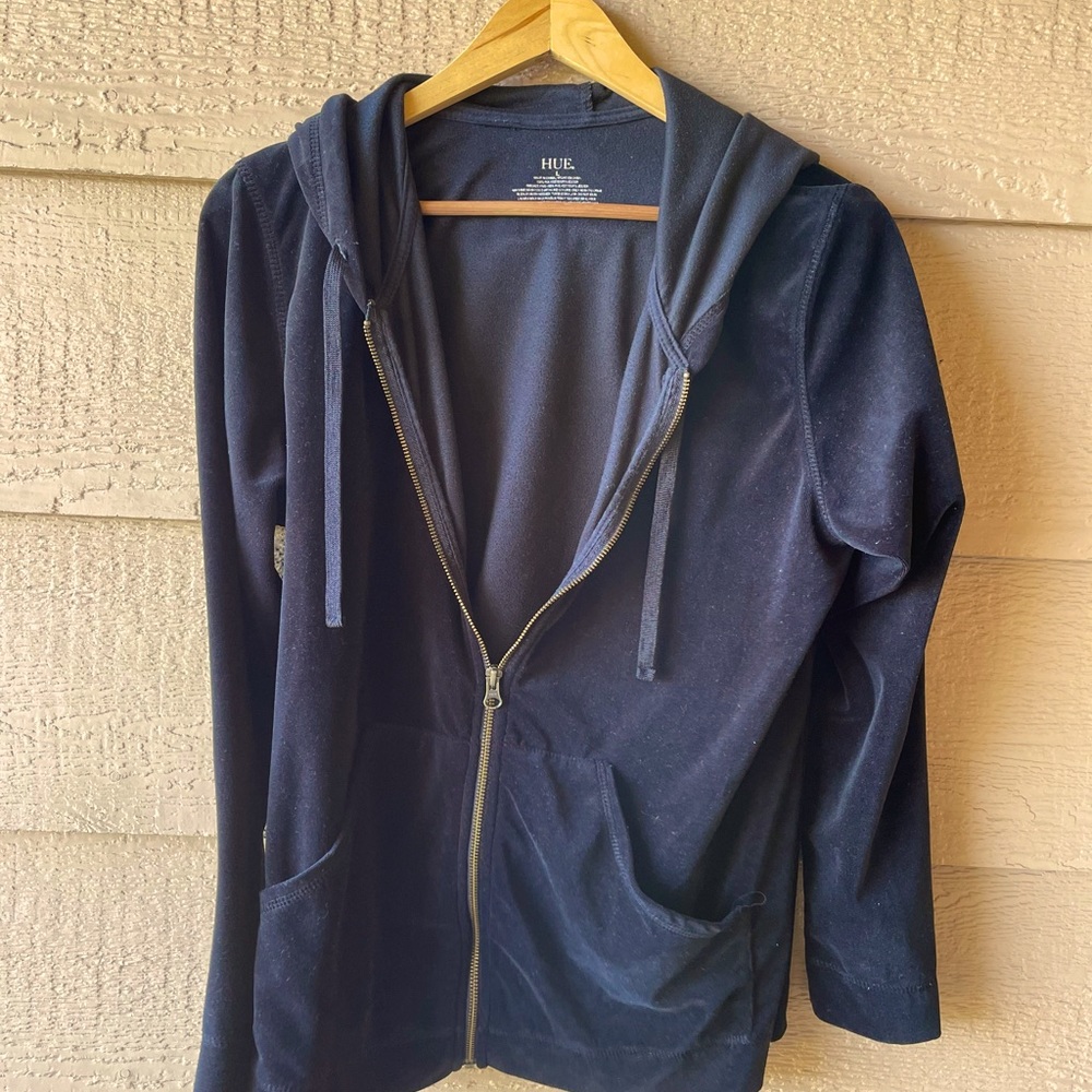 Black velvet HUE large hoody